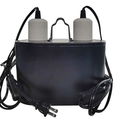 Dual reptile heat lamp fixture - dual,