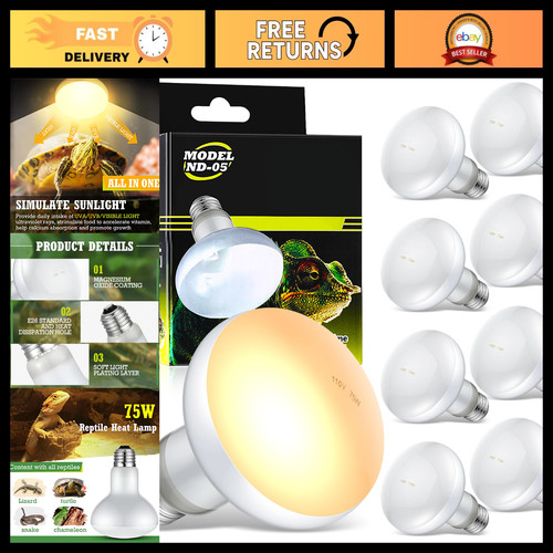 Pack 75w reptile heat lamp - 8,