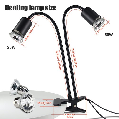 Dual head reptile heat lamp - 2,