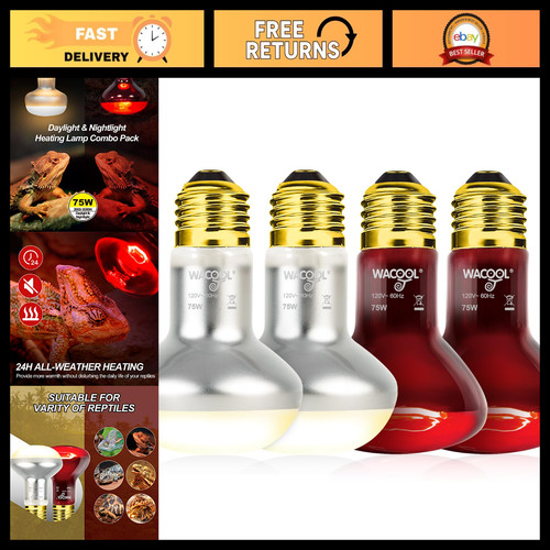 4pack reptile heat lamp kit - lamp,