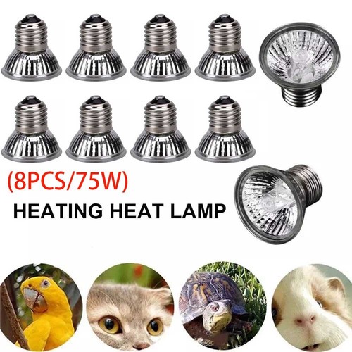 8pcs uva uvb 75w - 75w, heat