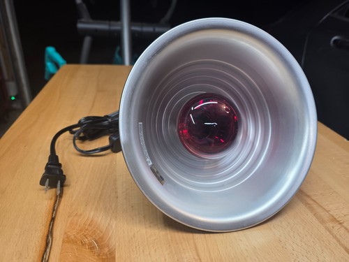 Heat lamp fixture red - heat, bulb