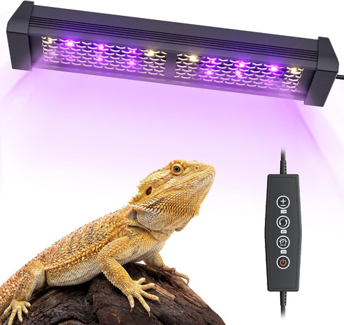 Led uvb reptile light with - light,