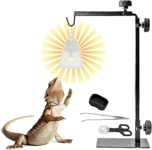 Reptile lamp stand adjustable - reptile, stand,